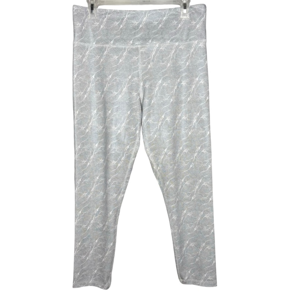 Zyia active leggings Michaelangelo Marble Light n Tight Hi-Rise gray size 14-16